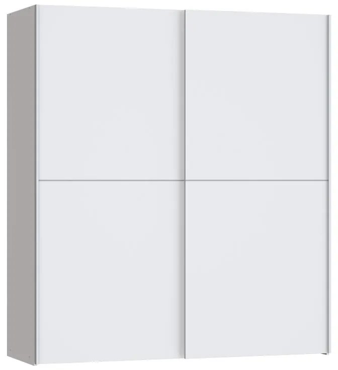 Ντουλάπα ρούχων Noez δίφυλλη με ράφια λευκό μελαμίνης 170.5x61x190.5εκ 170.5x190.5x61 εκ.