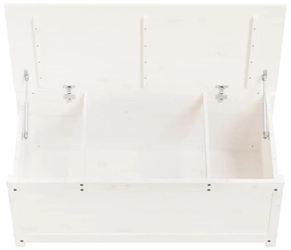 Κουτί Αποθήκευσης Λευκό 80x40x45,5 εκ από Μασίφ Ξύλο Πεύκου - Λευκό