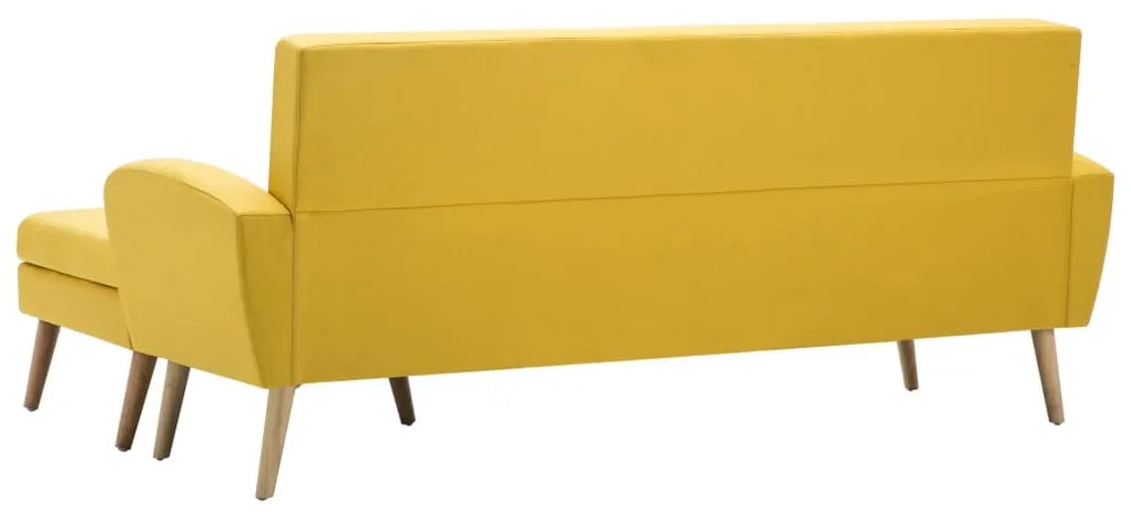 vidaXL Καναπές Γωνιακός Κίτρινος 186 x 136 x 79 εκ. Υφασμάτινος