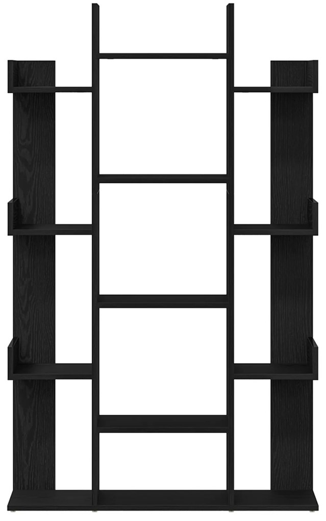vidaXL Βιβλιοθήκη Μαύρης Δρυς 86x25,5x140 εκ από Επεξεργασμένο Ξύλο