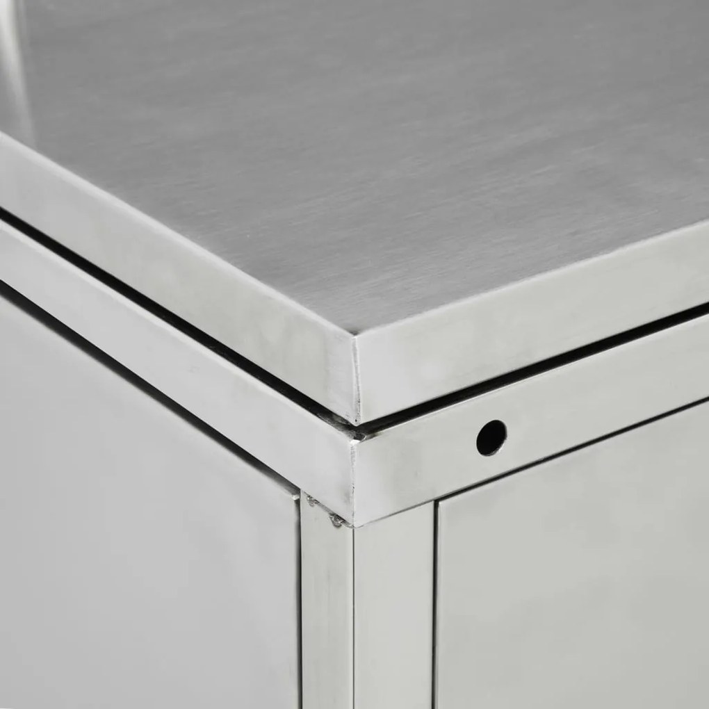 vidaXL Πλαίσιο Τετραπλό για Κάδους Απορριμμάτων 240 L Ανοξείδ. Ατσάλι