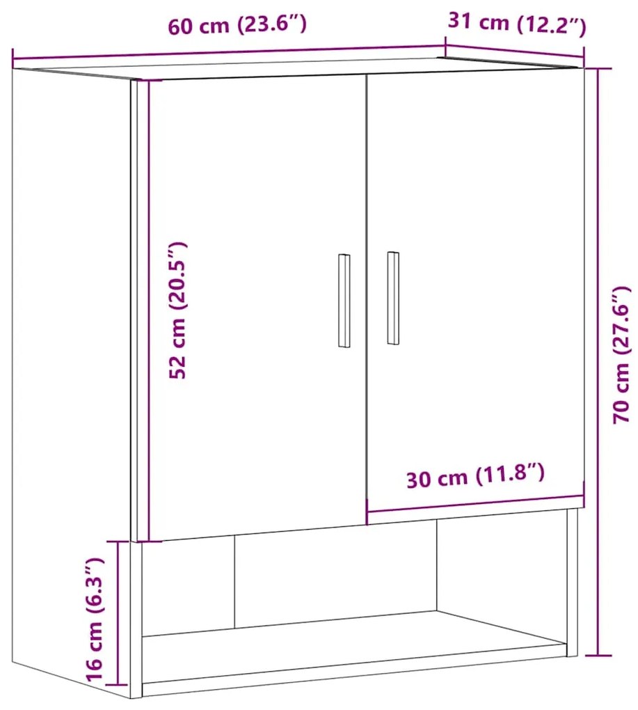 ΝΤΟΥΛΑΠΙ ΤΟΙΧΟΥ ΤΕΧΝΙΤΗΣ ΔΡΥΣ 60X31X70 ΕΚ. ΕΠΕΞΕΡΓΑΣΜΕΝΟ ΞΥΛΟ 857297