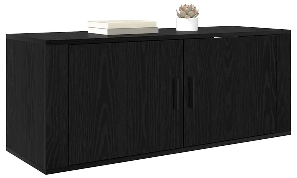 vidaXL Κρεμαστό Ντουλάπι Τηλεόρασης Μαύρη Οξυά 100 x 34,5 x 40 εκ