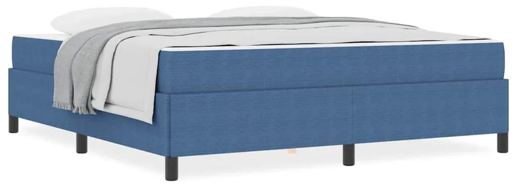 vidaXL Σκελετός Κρεβατιού με στρώμα Μπλε 180 x 200 cm ύφασμα