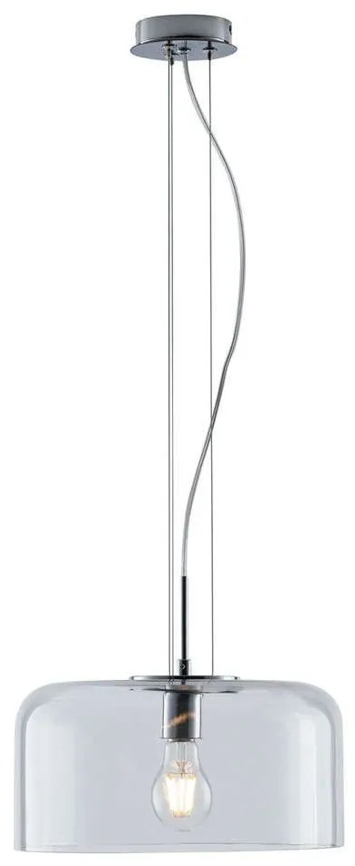 Φωτιστικό Οροφής Gibus I-GIBUS-S35 TR 1xE27 Φ35cm 150cm Clear Luce Ambiente Design Glass