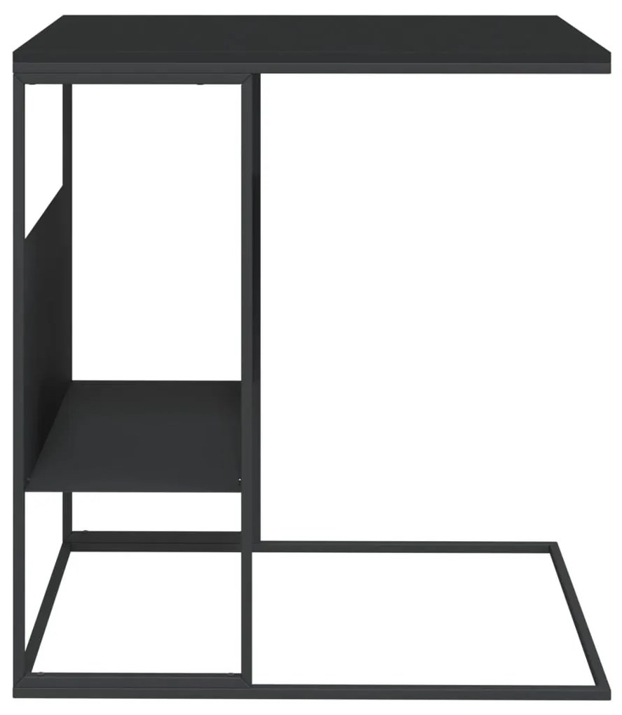 vidaXL Τραπέζι Βοηθητικό Μαύρο 55x36x59,5 εκ. από Επεξεργασμένο Ξύλο