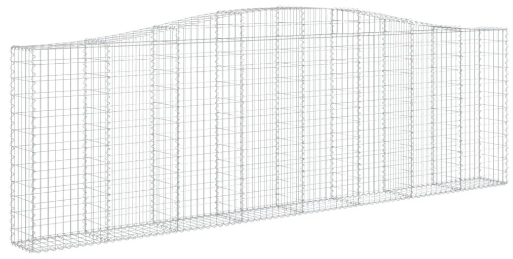 vidaXL Συρματοκιβώτια Τοξωτά 8 τεμ. 400x30x120/140 εκ. Γαλβαν. Ατσάλι