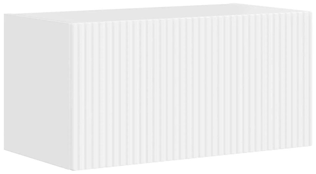 vidaXL Σετ επίπλου τηλεόρασης Επιτοίχιο 4 pcs Υψηλής γυαλάδας λευκό