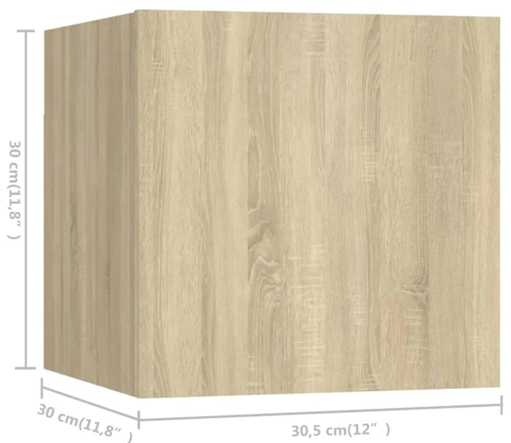 vidaXL Έπιπλα Τηλεόρασης Σετ 7 Τεμαχίων Sonoma Δρυς από Μοριοσανίδα