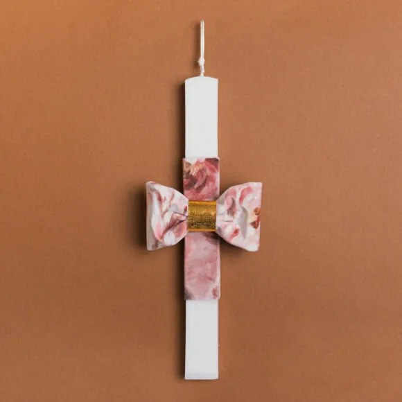 Beauty Home ΛΑΜΠΑΔΑ 33cm ΦΛΟΡΑΛ ΦΙΟΓΚΟΣ ΒΕΛΟΥΔΟ ΡΟΖ ΣΕ ΣΥΣΚΕΥΑΣΙΑ ΔΩΡΟΥ