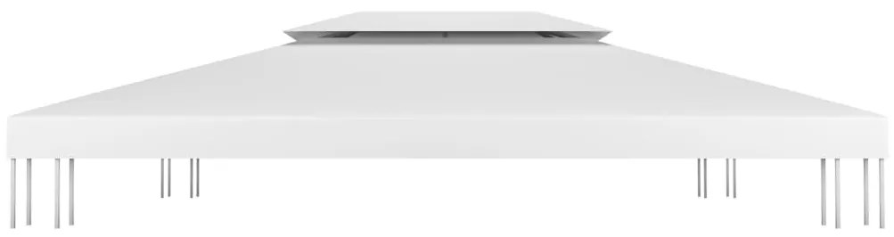 vidaXL Κάλυμμα για Κιόσκι 2 Επιπέδων Λευκό 4 x 3 μ. 310 γρ./μ²