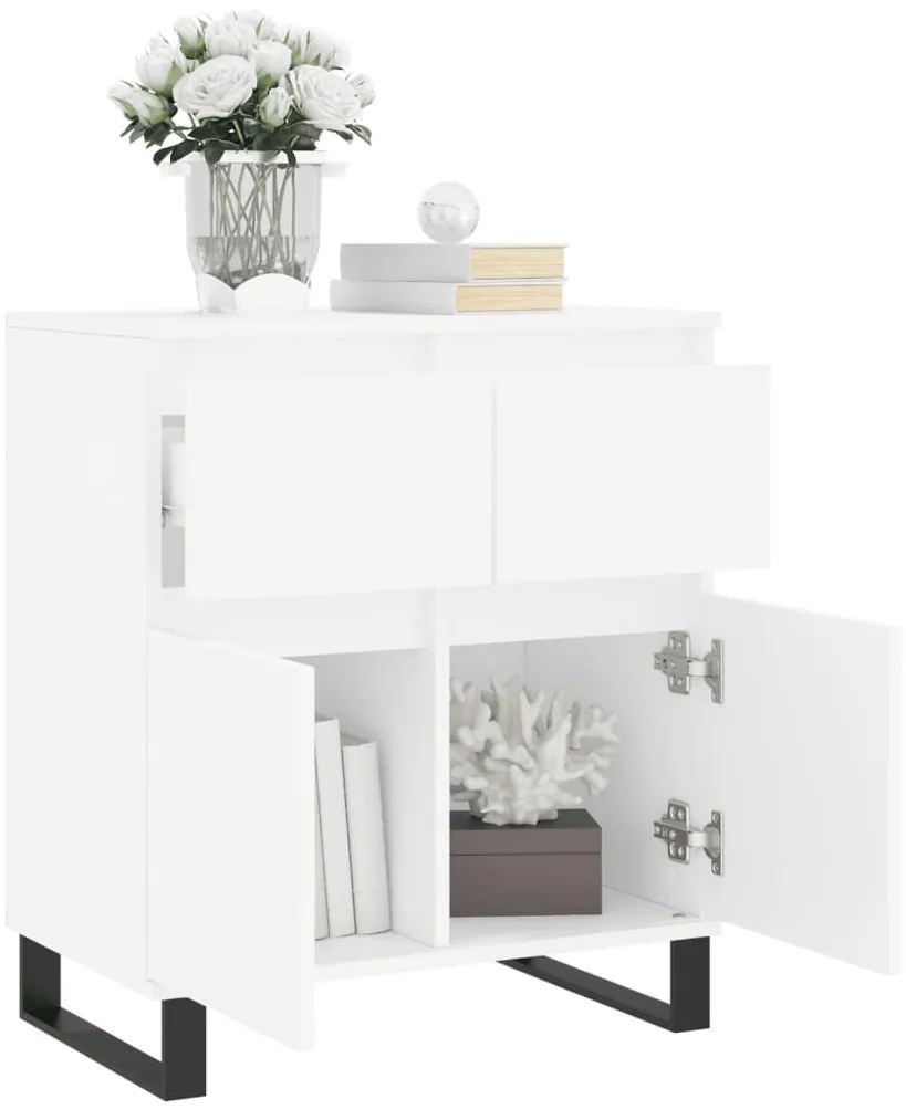 vidaXL Συρταριέρα Λευκή 60 x 35 x 70 εκ. από Επεξεργασμένο Ξύλο