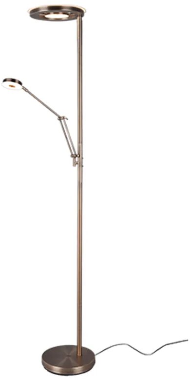 Φωτιστικό Δαπέδου Old Brass 30xH181cm Led 32w 2700+4000K 3700lm Touch Trio Lighting Barrie 424210304