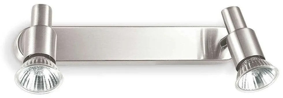 Φωτιστικό Τοίχου-Απλίκα Slem 018836 26x10x13cm 2xGU10 50W Nickel Ideal Lux