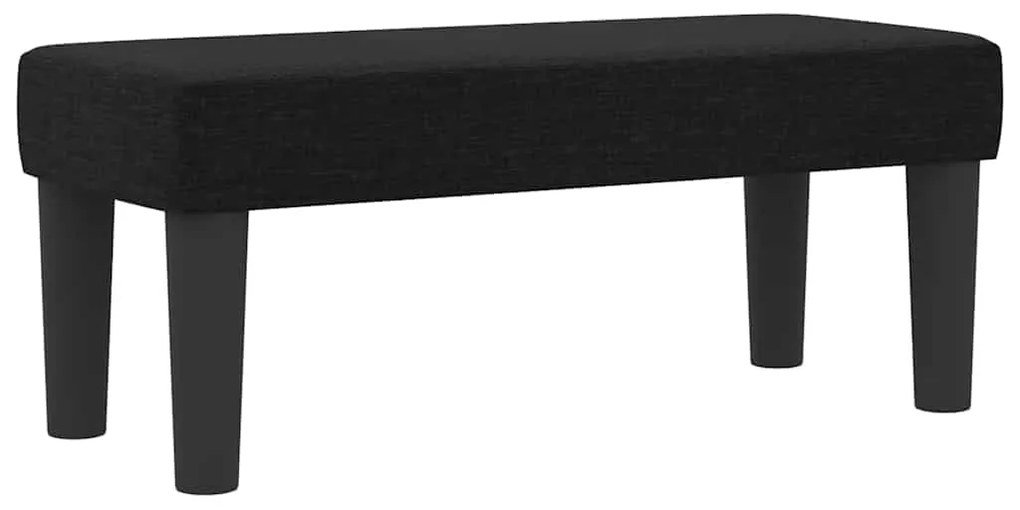 vidaXL Κρεβάτι με ελατήρια με στρώμα Μαύρο 100 x 200 cm ύφασμα