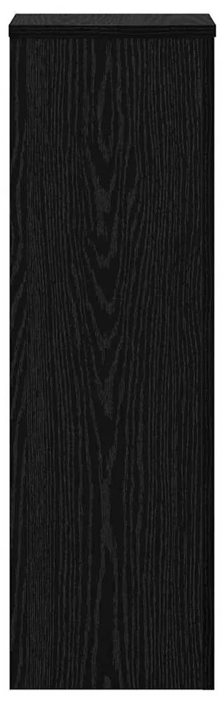 vidaXL Βάση φυτών 2 pcs Μαύρη Οξυά 25 x 25 x 80 cm Επεξεργασμένο ξύλο