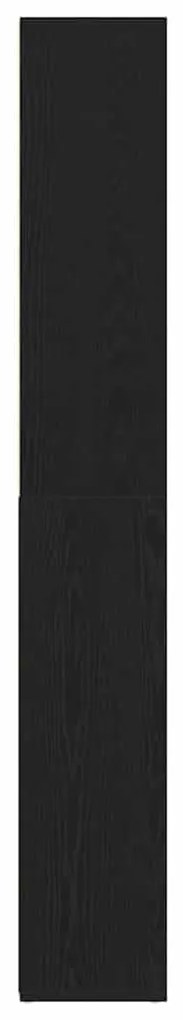 vidaXL Βιβλιοθήκη Μαύρη Οξυά 155 x 24 x 160 εκ Επεξεργασμένο ξύλο