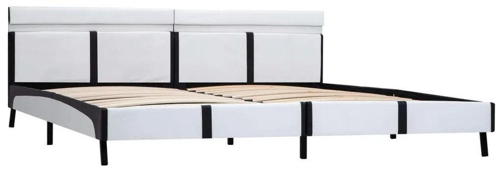 vidaXL Πλαίσιο Κρεβατιού με LED Λευκό 180x200 εκ. από Συνθετικό Δέρμα