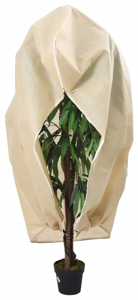 vidaXL Καλύμματα Φυτών Αντιπαγετικά Φερμουάρ 2τεμ. 70γρ/μ² 1,55x1,55μ.