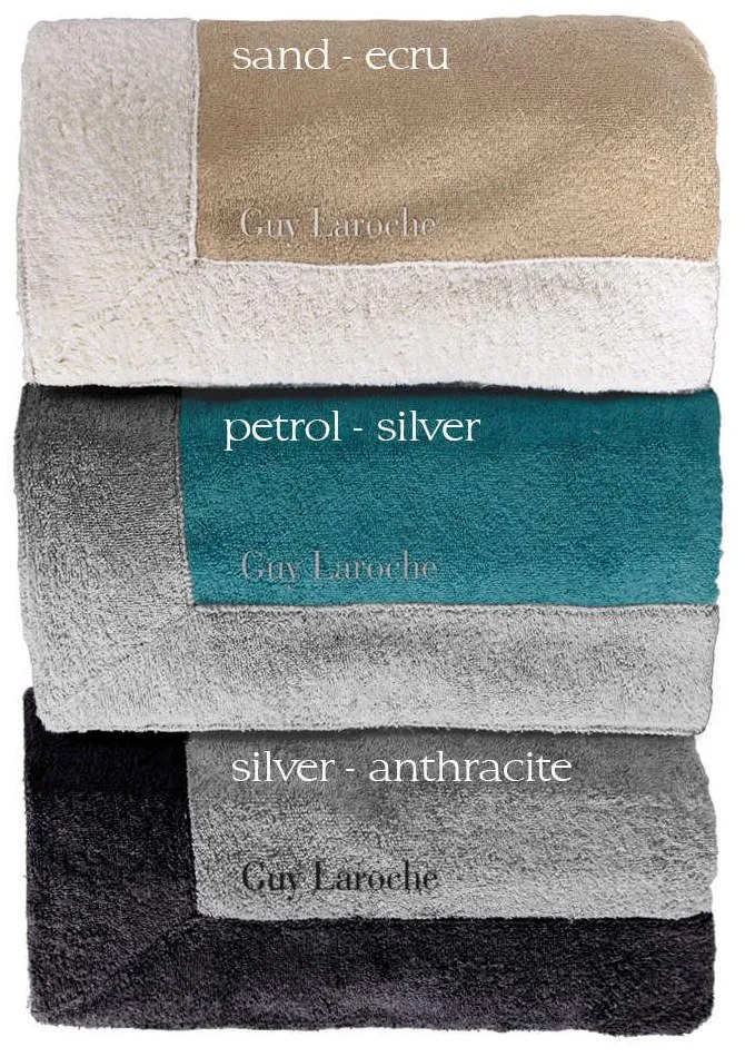 Πετσέτα Θαλάσσης King Petrol-Silver Guy Laroche Θαλάσσης 85x170cm 100% Cotton