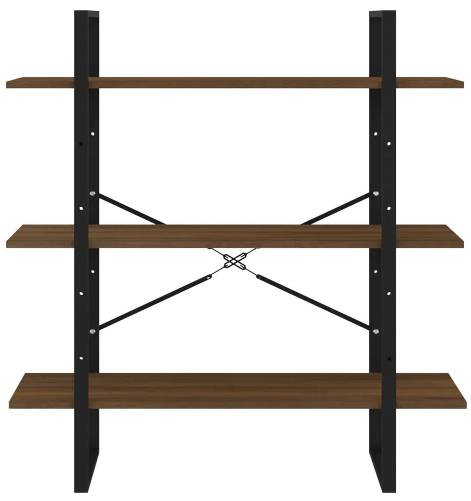 vidaXL Βιβλιοθήκη Καφέ Δρυς 100 x 30 x 105 εκ. από Επεξεργασμένο Ξύλο