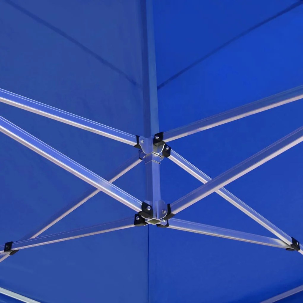 vidaXL Κιόσκι Πτυσσόμενο Επαγγελματικό Μπλε 6 x 3 μ. Αλουμινίου