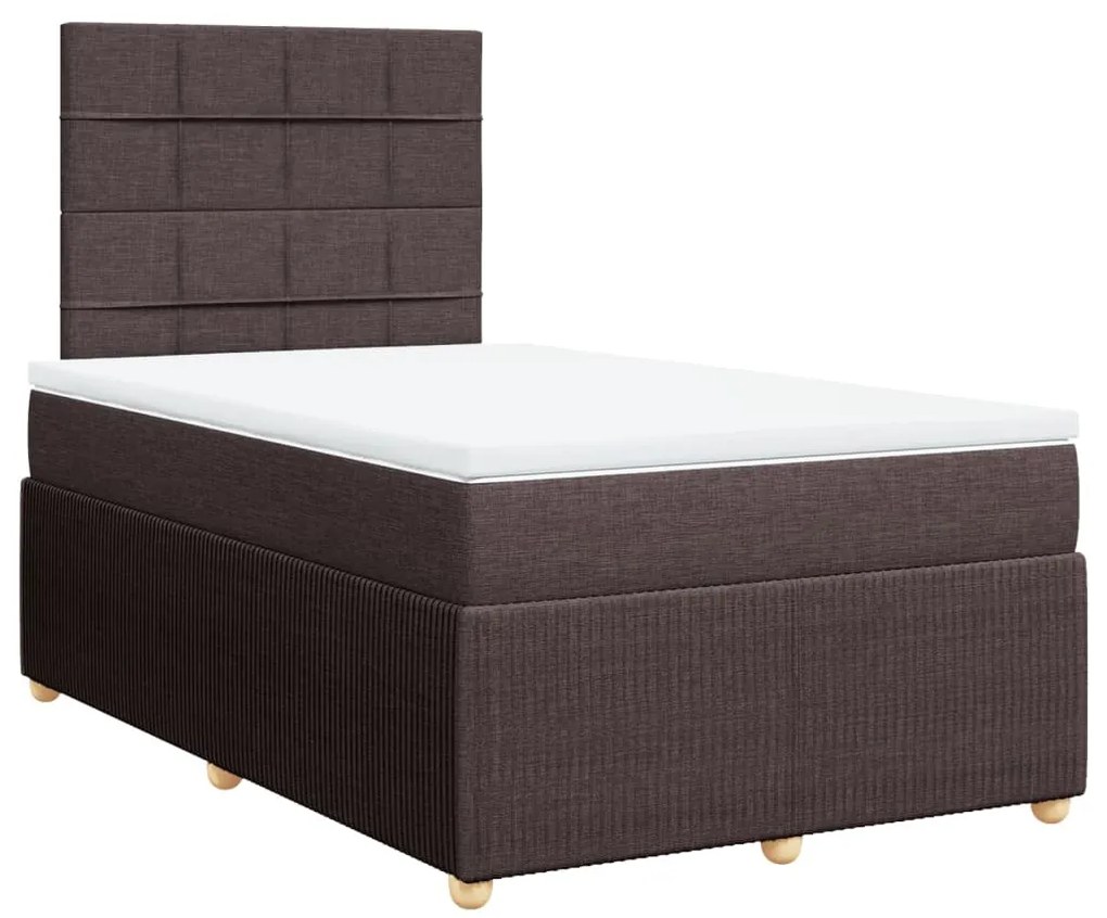 ΚΡΕΒΑΤΙ BOXSPRING ΜΕ ΣΤΡΩΜΑ ΣΚΟΥΡΟ ΚΑΦΕ 120X200 ΕΚ. ΥΦΑΣΜΑΤΙΝΟ 3294326