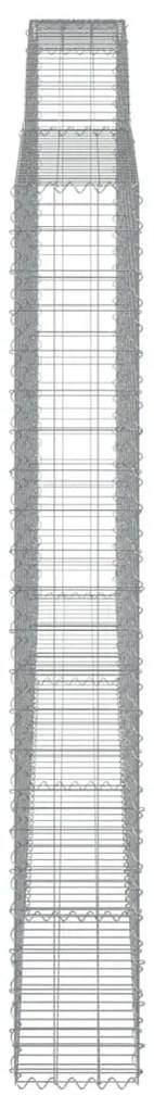 vidaXL Συρματοκιβώτια Τοξωτά 4 τεμ. 400x30x220/240 εκ. Γαλβαν. Ατσάλι