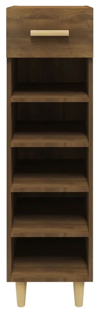 vidaXL Παπουτσοθήκη Καφέ Δρυς 30x35x105 εκ. από Επεξεργασμένο Ξύλο