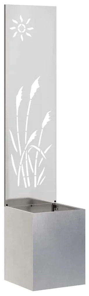 vidaXL Οθόνη Ιδιωτικότητας Κήπου Ασημί 32 x 140 εκ. Ανοξείδωτο ατσάλι