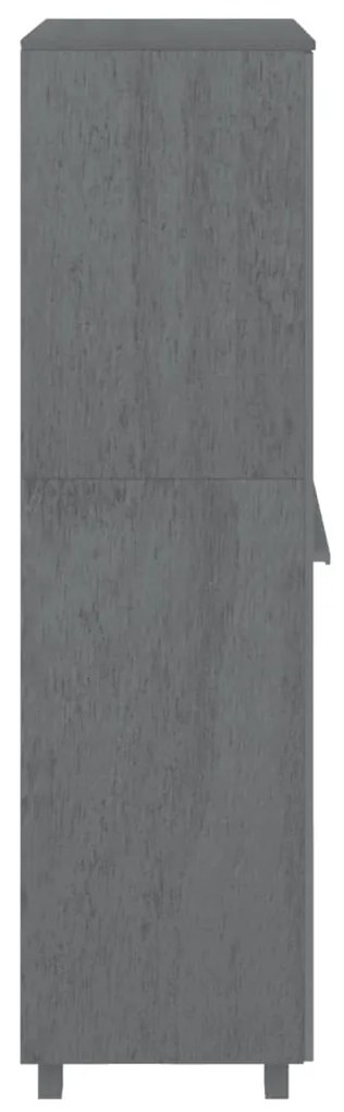vidaXL Ντουλάπα HAMAR Σκ. Γκρι 89 x 50 x 180 εκ. από Μασίφ Ξύλο Πεύκου