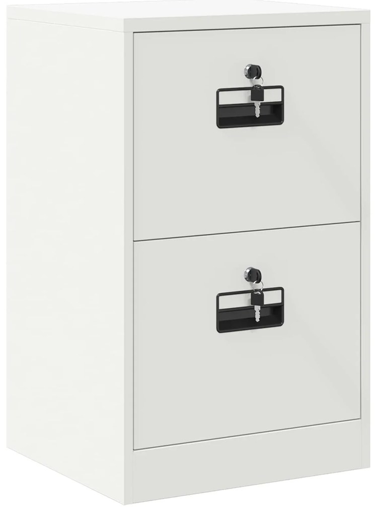 vidaXL Ντουλάπα Αρχείων Λευκό 44 x 50 x 106.5 εκ Ψυχρής Έλασης Χάλυβας