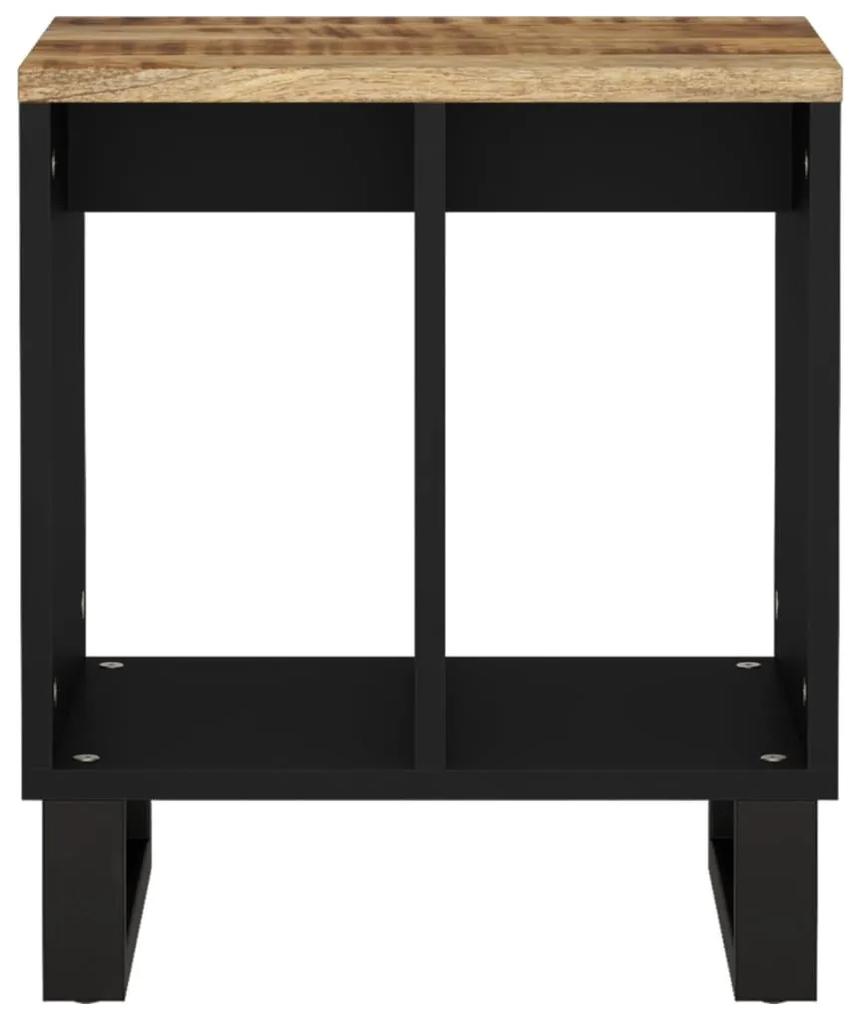 Βοηθητικό Τραπέζι 40x31x46 εκ. Μασίφ Ξύλο Μάνγκο &amp; Επεξ. Ξύλο - Καφέ