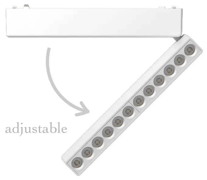 InLight Φωτιστικό LED 12W 3CCT για Ultra-Thin μαγνητική ράγα σε λευκή απόχρωση (by tuya and zigbee) D:23cmX8cm (T04805-WH)