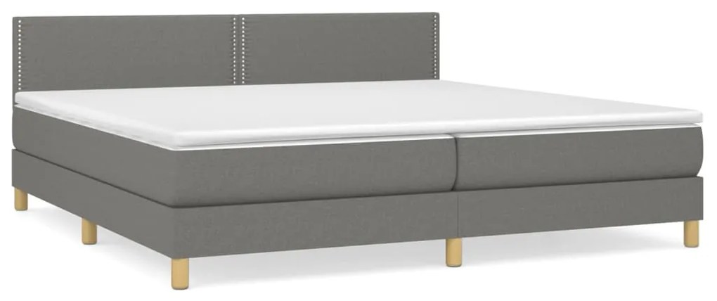 ΚΡΕΒΑΤΙ BOXSPRING ΜΕ ΣΤΡΩΜΑ ΣΚΟΥΡΟ ΓΚΡΙ 200X200 ΕΚ. ΥΦΑΣΜΑΤΙΝΟ 3140562