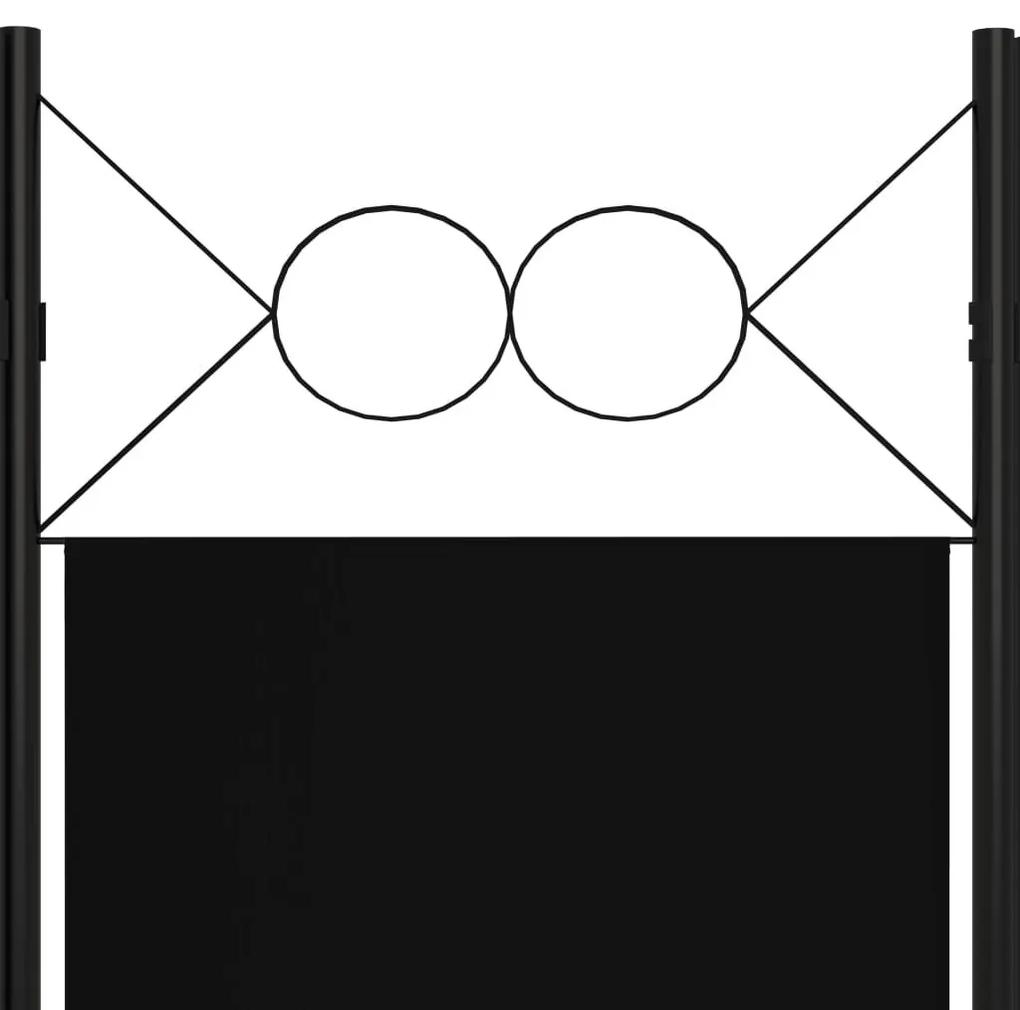 Διαχωριστικό Δωματίου με 3 Πάνελ Μαύρο 120 x 180 εκ. - Μαύρο