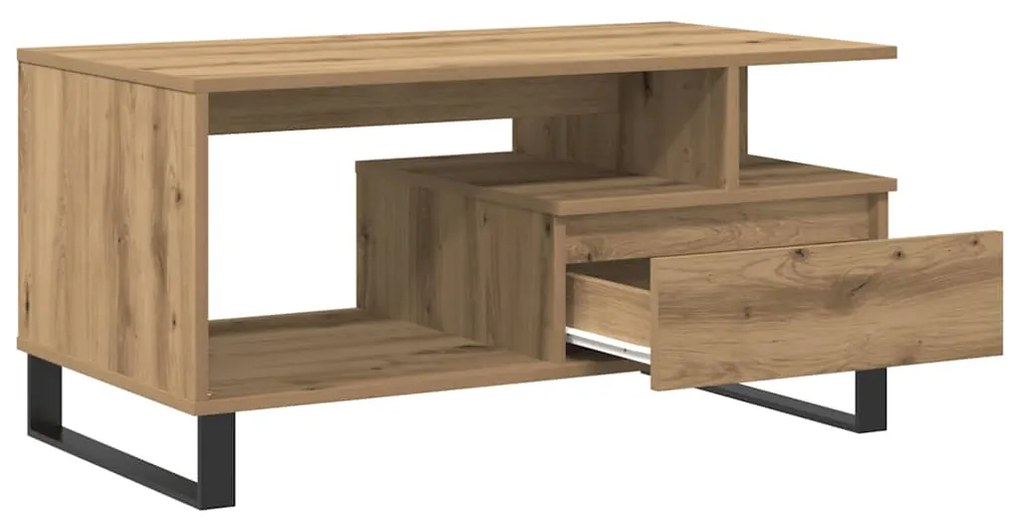 vidaXL Τραπεζάκι Σαλονιού τεχνίτης Δρυς 90x49x45 εκ. Επεξεργασμ. Ξύλο