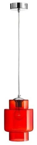 Κρεμαστό Φωτιστικό Οροφής IP20 E27 60W Γυαλί Luma Lighting-114-01021-04-red-Κόκκινο 114-01021-04-red