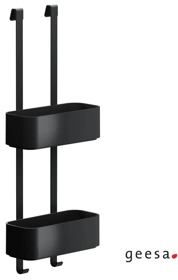 Geesa 8902 Black Matt Κρεμαστή Σπογγοθήκη - Μπουκαλοθήκη 25 x 11,5 x 8 cm