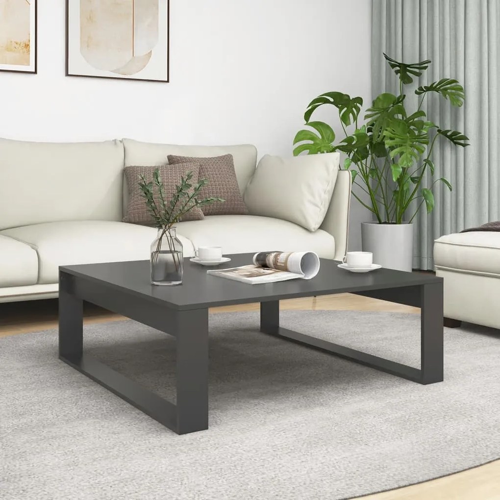 vidaXL Τραπεζάκι Σαλονιού Γκρι 100 x 100 x 35 εκ. Μοριοσανίδα
