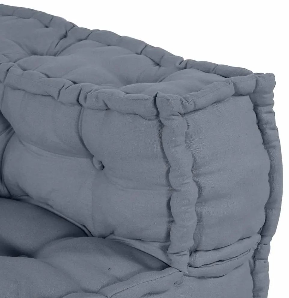 vidaXL Γκρι Modular Pouffe 140x70x36 Ύφασμα
