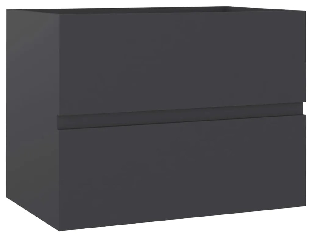 vidaXL Ντουλάπι Νιπτήρα Γκρι 60x38,5x45 εκ. Μοριοσανίδα
