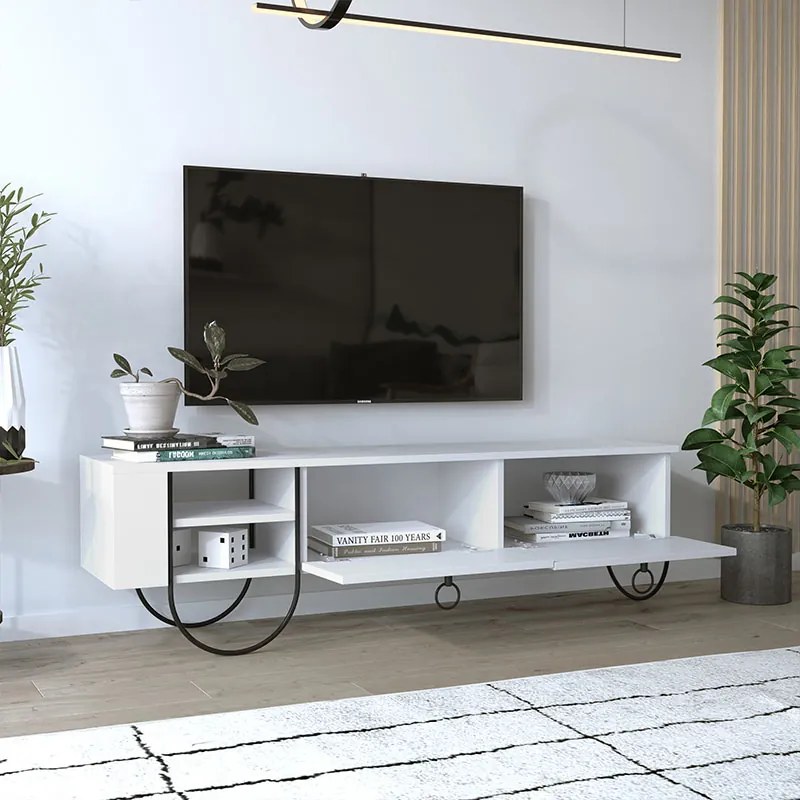 ΕΠΙΠΛΟ ΤΗΛΕΟΡΑΣΗΣ NORFOLK MEGAPAP ΧΡΩΜΑ ΛΕΥΚΟ 151X35X43ΕΚ.