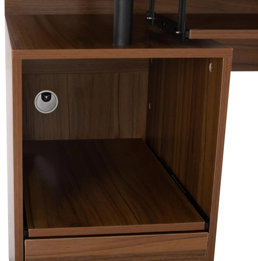 ΓΡΑΦΕΙΟ ΜΕΛΑΜΙΝΗΣ STATUS WALNUT 120Χ55Χ76 εκ.