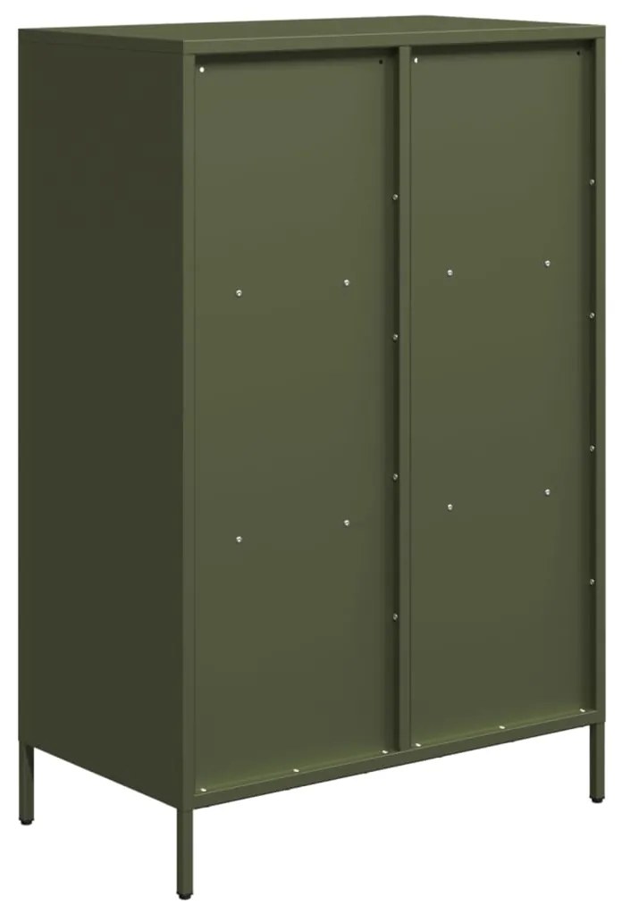 vidaXL Ντουλάπι Πράσινο Λαδί 68x39x103,5 εκ. από Ατσάλι