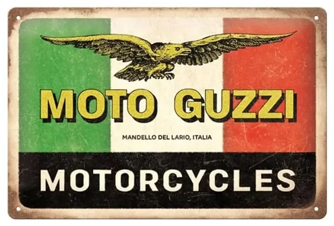 Μεταλλική πινακίδα Moto Guzzi - Motorcycles Italia