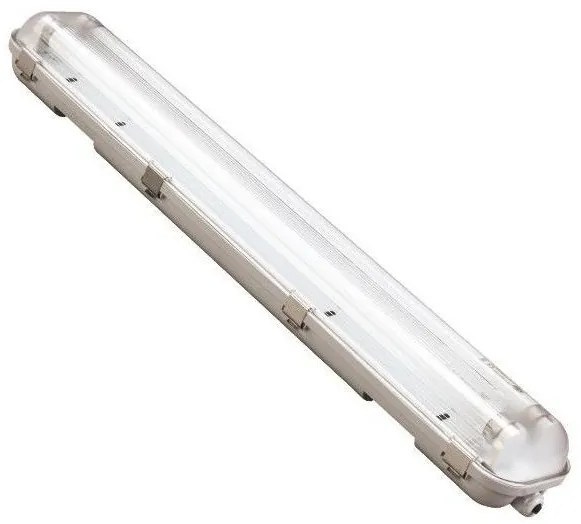 Στεγανό Φωτιστικό για LED Tube 2X0.60M Πλαστικό Γκρι 147-56063 Eurolamp 147-56063 Γκρι