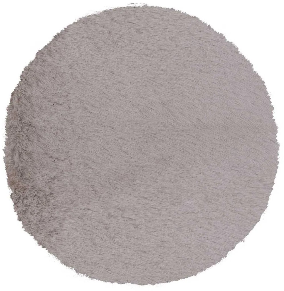 Γούνινο Στρογγυλό Χαλί (Φ160) Βιοκαρπέτ Krolik R05 L Grey