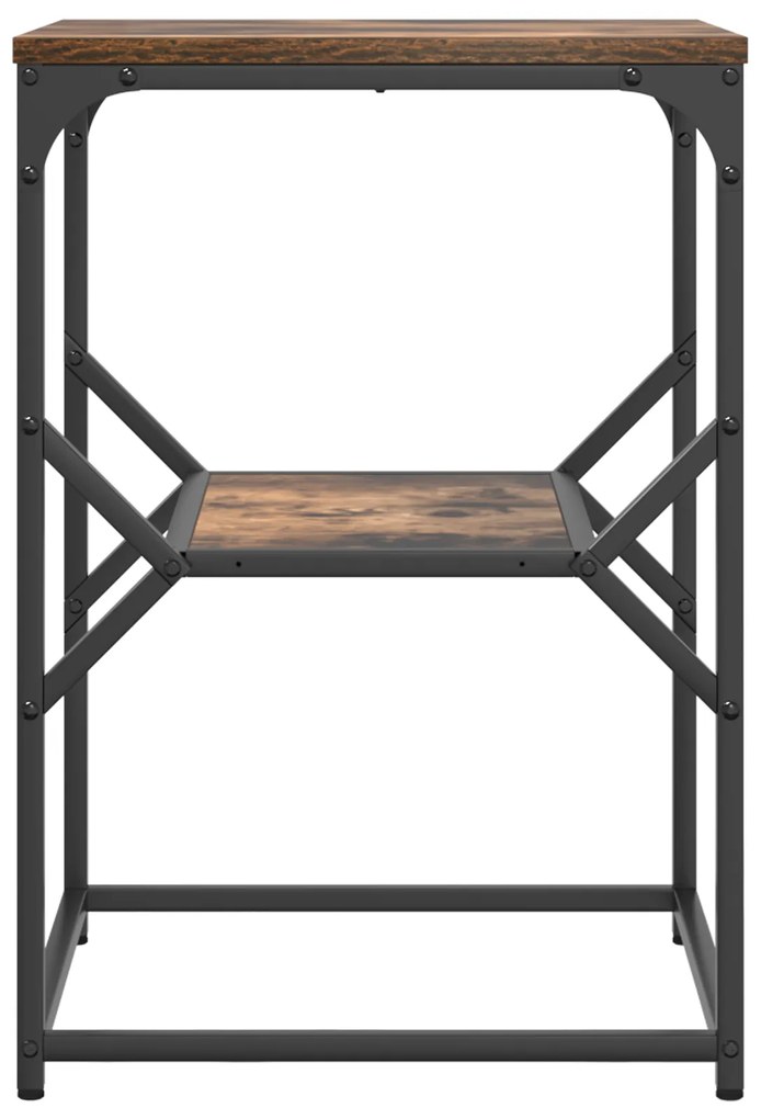 vidaXL Τραπέζι πλευράς Σκούρο Δρυς 41x40x60 εκ. Κατασκευασμένο ξύλο