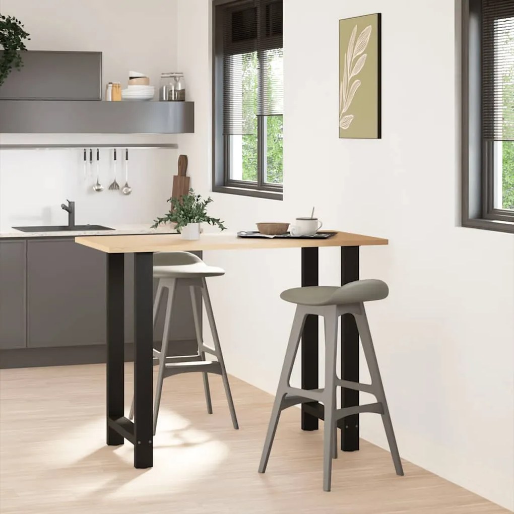 vidaXL Πόδια Τραπεζιού Μπαρ 2 τεμ. Μαύρα 60x(100-101) εκ. Ατσάλι